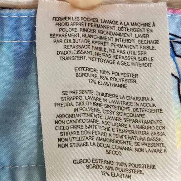 COLUMBIA CARGO SHORT PFG mens‎ 38W OMNI SHIELD Fish Print Board Blue Yellow Pink - Picture 9 of 12